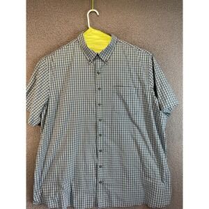 HB Harbor Bay Shirt‎ Men's Size 3XLT Plaid Short Sleeve Button Down